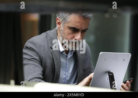 Businessman using digital tablet Stock Photo