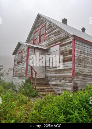 USA, Alaska. Independence Mine State Historical Park listed on the National Register of Historic Places, a former gold mining operation in the Talkeetna Mountains. Stock Photo