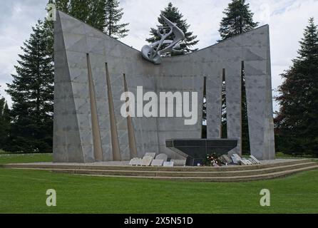 Urville, France - May 6, 2024: This War Cemetery in Grainville-Langannerie contains the graves of about 700 Polish soldiers killed during Second World Stock Photo