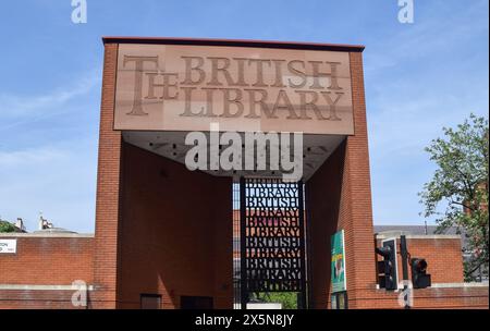London, UK. 10th May 2024. Exterior view of the British Library. Credit: Vuk Valcic/Alamy Stock Photo