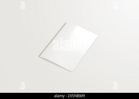 Vertical A4 Brochure Mockup 3D Rendering Stock Photo