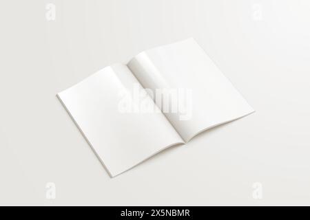 Vertical A4 Brochure Mockup 3D Rendering Stock Photo
