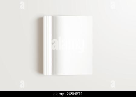 Vertical A4 Brochure Mockup 3D Rendering Stock Photo