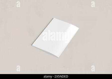Vertical A4 Brochure Mockup 3D Rendering Stock Photo