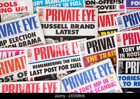 Copies of Private Eye magazine. Stock Photo
