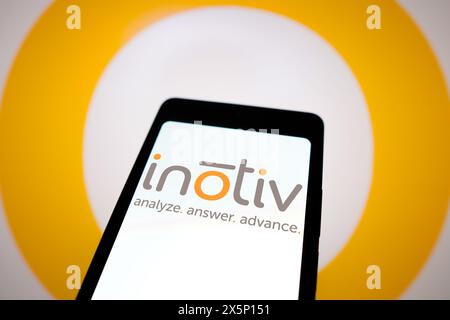 In this photo illustration, the Inotiv logo is seen displayed on the ...