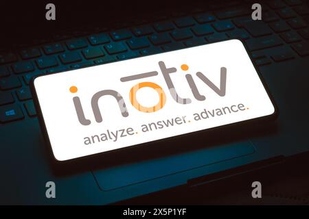 In this photo illustration, the Inotiv logo is seen displayed on the ...
