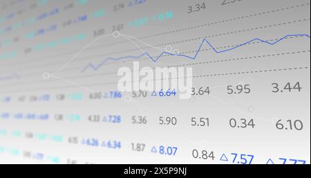Image of data processing over shapes Stock Photo