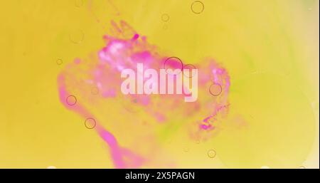 Image of abstract liquid patterned yellow background Stock Photo