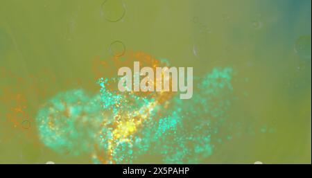 Image of abstract liquid patterned green background Stock Photo