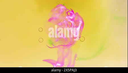 Image of abstract liquid patterned yellow background Stock Photo