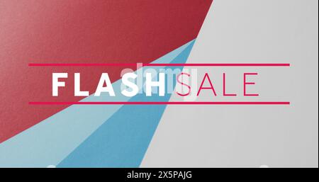 Image of flash sale text over pattern Stock Photo