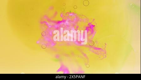 Image of abstract liquid patterned yellow background Stock Photo