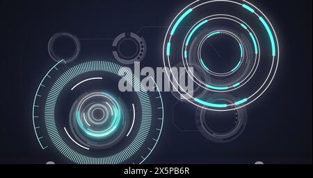Image of scopes scanning and data processing Stock Photo