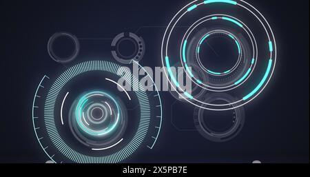 Image of scopes scanning and data processing Stock Photo