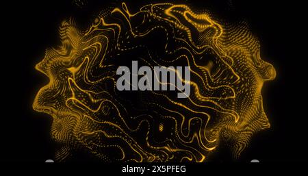 Image of sweet text over dynamic abstract pattern over black background Stock Photo
