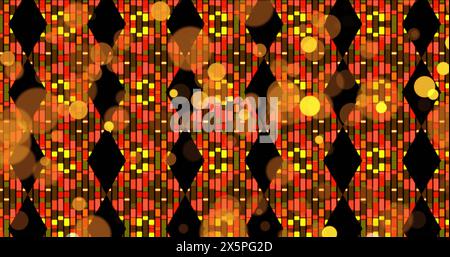 Image of glowing spots of lights over colorful background Stock Photo