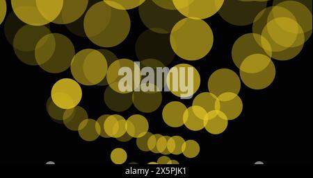 Image of light spots over black background Stock Photo