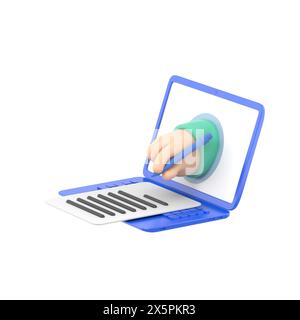 Isometric electronic signature concept. digital form attached to electronically transmitted document, verification of intent to sign agreement and leg Stock Photo