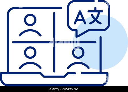 Square foreign language translation icon. Editable vector Stock Vector ...