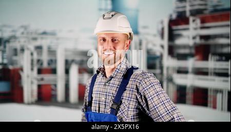 Industrial Job And Factory Worker Technician In Safety Uniform Stock Photo