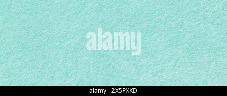 Light turquoise matte background of suede fabric, closeup. Velvet texture of seamless green woolen felt. Stock Photo