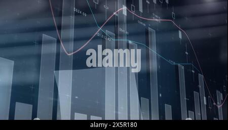 Image of statistics and financial data processing Stock Photo