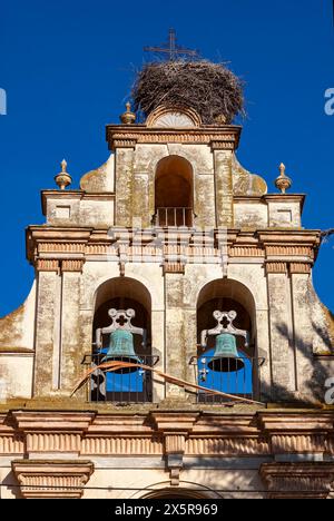 Church in the old town centre of Arcos, Andalusia, Spain, Europe Stock Photo