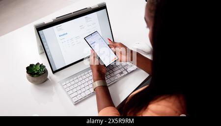 Online Digital E Invoice And Statements Software Stock Photo
