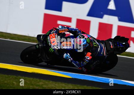 Le Mans, Francia. 10th May, 2024. Free practice before MotoGP Michelin Grand Prix of France at Le Mans Circuit, Le Mans, France, May 10 2024 In picture: Fabio Quartararo Entrenamientos libres previos al Gran Premio Michelin de MotoGP de Francia en el Circuito de Le Mans, Francia, 10 de Mayo de 2024 POOL/ MotoGP.com/Cordon Press Images will be for editorial use only. Mandatory credit: © MotoGP.com Credit: CORDON PRESS/Alamy Live News Stock Photo