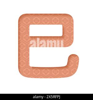 The Year Of The Snake Vector Kanji 3-D Relief Logo Isolated On A White Background. Kanji Translation - The Snake. Stock Vector