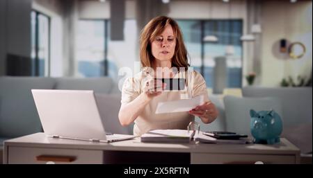 Taking Document Picture Or Photo With Phone. Smartphone Optical Document Stock Photo