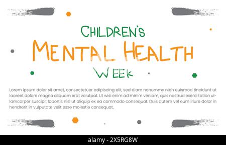 National Children's mental week templet design Stock Vector