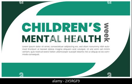 National Children's mental week templet design Stock Vector