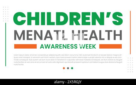 National Children's mental week templet design Stock Vector