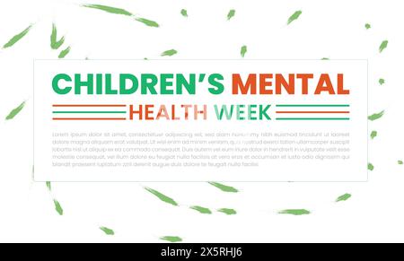 National Children's mental week templet design Stock Vector