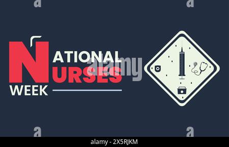 National Nurses Week design templet Stock Vector