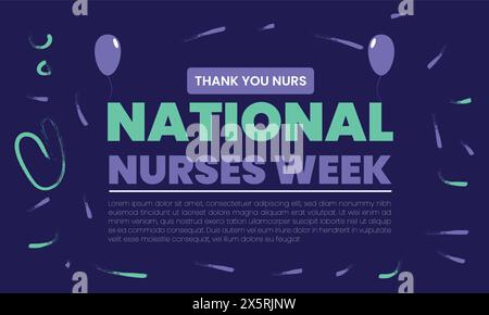 National Nurses Week design templet Stock Vector