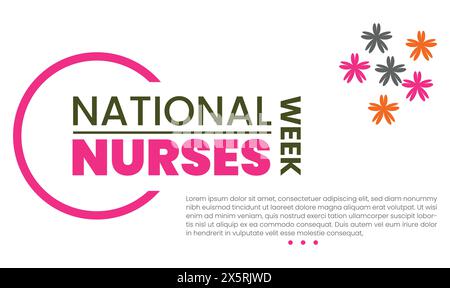National Nurses Week design templet Stock Vector