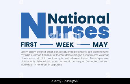 National Nurses Week design templet Stock Vector