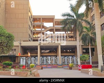 Cairo, Egypt, March 30 2024: Faculty of Al Alsun languages, Ain Shams university, one of the leading faculties in the fields of foreign languages and Stock Photo