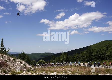 Italia. 11th May, 2024. The pack rides cycles during the stage 8 of the of the Giro d'Italia from Spoleto to Prati di Tivo, 11 May 2024 Italy. (Photo by Fabio Ferrari/LaPresse) Credit: LaPresse/Alamy Live News Stock Photo