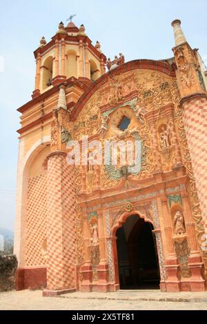 Conca Mission, San Miguel Conca, Arroyo Seco, Queretaro, Mexico. Franciscan missions of the Sierra Gorda of Querétaro. World Heritage Site by UNESCO Stock Photo