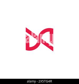 letter dc curves geometric line logo vector Stock Vector