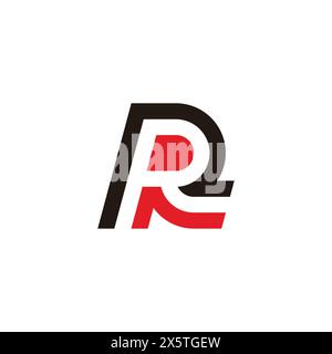 letter ir ri colorful outline geometric line logo vector Stock Vector