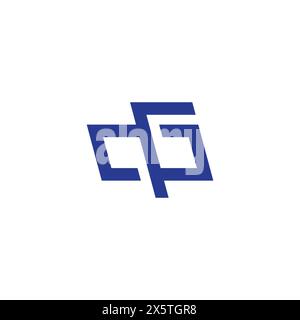 letter gq abstract simple line logo vector Stock Vector