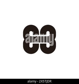 letter hb abstract butterfly wings logo vector Stock Vector