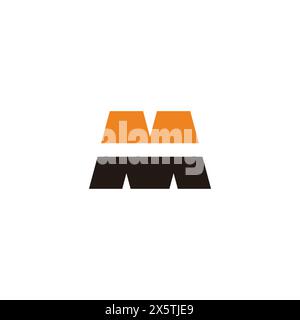 letter m mountain gold simple abstract logo vector Stock Vector