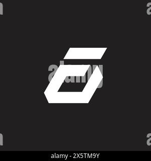 letter fd simple geometric line logo vector Stock Vector