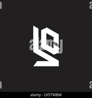 letter bc dimensional simple geometric logo vector Stock Vector